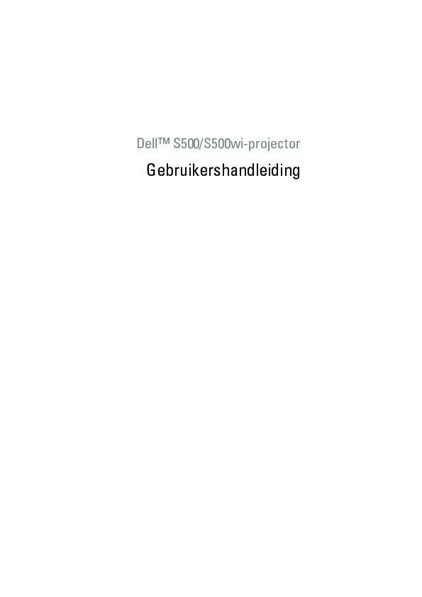 Handleiding S500wi (Nederlands)